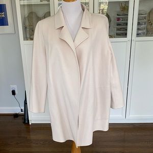 EUC Theory Clairene New Divide Wool & Cashmere Coat in Buttercream